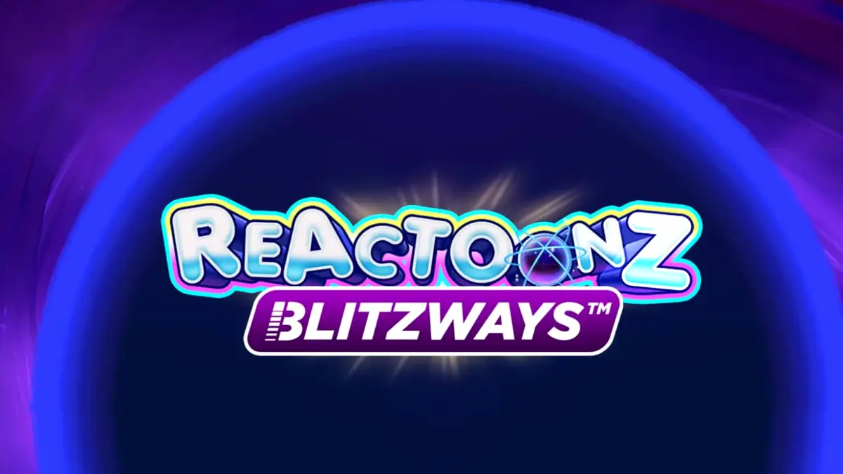 Interface colorida e futurista do slot Reactoonz Blitzways com alienígenas espaciais